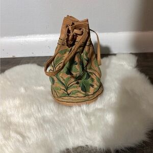 New Unique Leather Pouch Bag Handmade Embroidered Shaman Medicine Bag Crystals